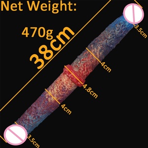 FAAK Hot Sale Double Ended <b>Dildos</b> Fantasy Silicon Sex Toys for Lesbian - Product Image 3