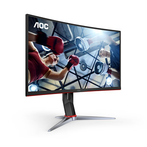 จอภาพเกมมิ่งโค้ง AOC CQ27G2X รุ่นใหม่ ขนาด 27 นิ้ว QHD 180Hz 300cd/m² 1500R สำหรับเดสก์ท็อปและสำนักงาน - Product Image 5