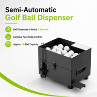 Distributeur de balles de golf semi-automatique personnalisé pour practice, alimentateur de balles avec construction métallique, capacité de 50 balles, machine à placer les tees