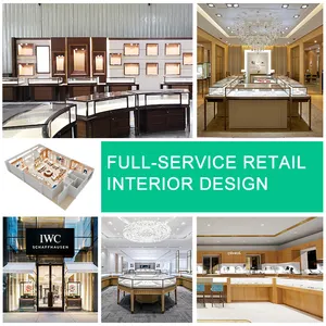 Fashion Luxury Style Jewelry Retail Store Customized Shop Fitting Display Rack Jewellery Showroom Furniture Design Ideas