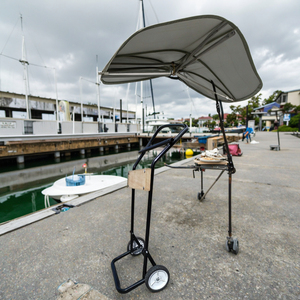 Chariot à <span class=keywords><strong>moteur</strong></span> <span class=keywords><strong>hors</strong></span>-<span class=keywords><strong>bord</strong></span> fermé en acier personnalisable avec supports de support de <span class=keywords><strong>moteur</strong></span> Chariot à main à quatre roues et chariots Genre - Product Image 6