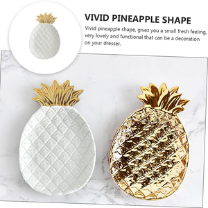 Modern Fashionable Gilded <strong>Ceramic</strong> <strong>Jewelry</strong> Holder Pineapple Trinket Dish Custom Home Ornaments Gift <strong>Jewelry</strong> Trays - Product Image 6