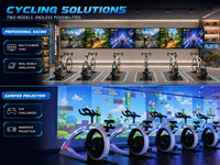Bicicleta Interactiva con Proyección para Ciclismo Gamificado, Sistema Inteligente de Fitness para Escuelas, Campamentos y Espacios de Actividad Digital