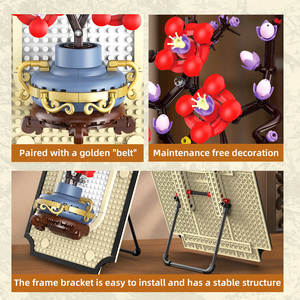 Plum Blossom Plant Hanging Flower Model Building <strong>Blocks</strong> Set ABS Plastic 529+ Pieces for 7-9 Years Old Children's Toy Gift - Product Image 4