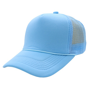 Gorra Trucker de Moda Personalizada al por Mayor 2025, Gorra Trucker de Malla Azul Marino con Espuma y Cuerda - Product Image 1