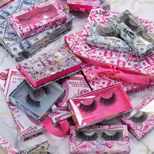 Cils de vison 3D, paire de cils duveteuses, Volume 3D, avec logo personnalisé, design argent, paquet de cils - Product Image 1