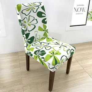 Flower Leaf Pattern Printed Protectors For Chairs Dinning Room Chair Covers Stretch Folding Spandex Chair Cover