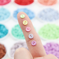 6mm résine fine bordure petit bébé poupée vêtements accessoires Mini bouton couleur personnalisé bébé vêtements bouton