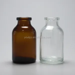 Injection Glass Bottle 10ml 20ml 50ml 100ml 150ml 200ml Amber Or Clear Injection Pharmaceutical Glass Bottle For Antibiotics
