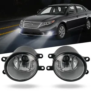 Bevinsee 55W Yellow Front Bumper Lamps Driving Fog Lights + Switch For Toyota Camry Sedan 4-Door 10-11
