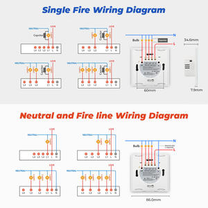 Interruptor de Pared Táctil Inteligente Graffiti Wifi 10A 2.4GHz RF433 con Control por Alexa, Interruptor de Luz Interior con Temporizador de Voz y App - Product Image 4