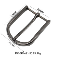 Nouvel Arrivage Boucle de ceinture 35 mm en alliage de zinc poli couleur bronze, forme D arrondie, à ardillon unique, pour ceintures de jeans pour hommes, robuste et tendance