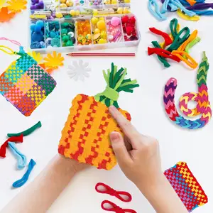 Colorful Weaving Loom Loops Potholder Multi-Colored Loops Elastic Weaving Loops for Kids Adults DIY