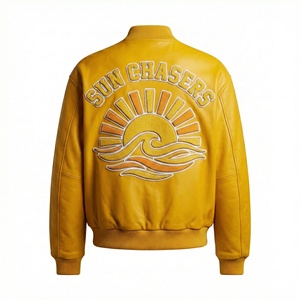 Men 100% Leather Bomber Coats and <strong>Jackets</strong> High Quality Varsity <strong>Jacket</strong> Custom Lightweight <strong>Smart</strong> Embroidered <strong>Jacket</strong> for Wholesale - Product Image 1