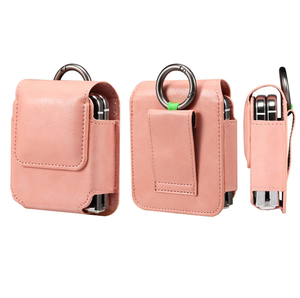 Funda de Cuero Vintage de Color Sólido para Samsung Galaxy Z Flip 8 7 6 5 4 3, Funda de Cintura para Uso Diario y Viajes al Aire Libre - Product Image 3