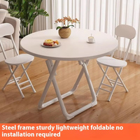 Moderner Klappbarer Massivholz Runder Esstisch 2-Sitzer für Apartment Outdoor-Stand Wohnzimmer Esszimmer Möbel