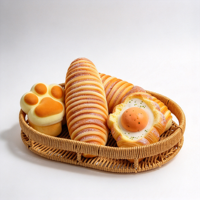 Jouet Squishy Réaliste en Forme de Beurre et de Fromage, Balle Sensorielle en Mousse à Mémoire de Forme Souple, Jouet Anti-Stress pour le Bureau