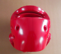 Casque de Taekwondo Rouge/Bleu en Mousse NBR Écologique avec Revêtement Brillant Personnalisable Motifs Imprimés Unisexe