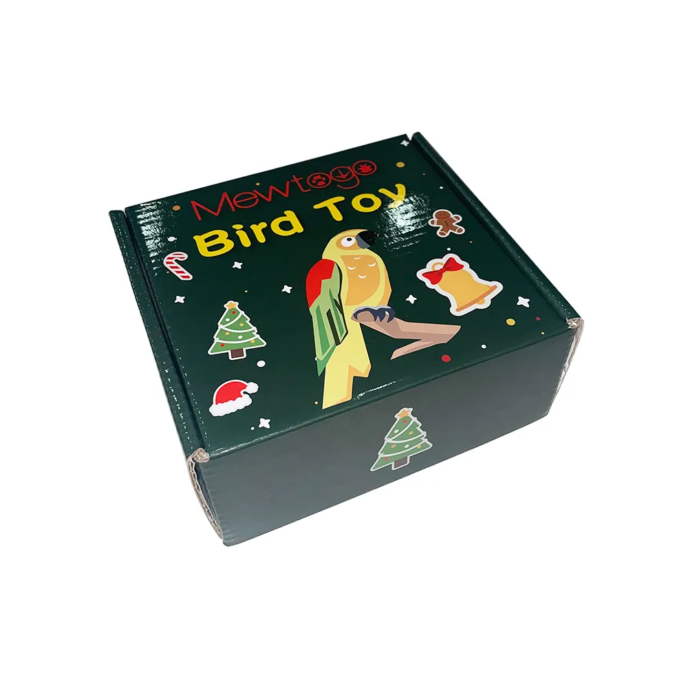 फैक्टरी मूल्य कस्टम क्रिसमस मेलर बॉक्स उपहार बॉक्स मुफ्त डिजाइन नालीदार कार्टन गहरे हरे रंग की हॉलिडे पैकेजिंग फोल्डेबल मजबूत