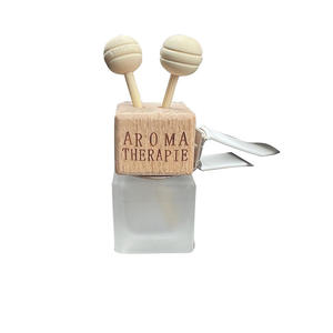 ขวดแก้วใส่น้ำหอมปรับอากาศในรถยนต์แบบแขวน ขนาด 5 มล. รูปทรงสี่เหลี่ยม - Product Image 1