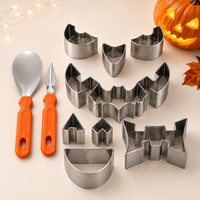 GatherWorks Groothandel RVS Pompoen Snijset voor Halloween DIY Handwerk