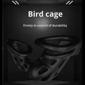 Jouets sexuels en silicone pour hommes Jiuai Ningbo, dispositif de chasteté, anneau de chasteté, cage à oiseaux, masturbation, CB - Product Image 5