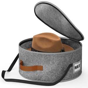 Cross-border <b>Hat</b> Storage <b>Box</b> Large-capacity Long-handled Zippered Foldable Travel <b>Hat</b> case Dustproof Modern Simple - Product Image 1