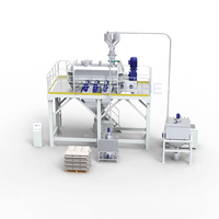 Ligne de production de mélange de poudres, mélangeur horizontal pour béton décoratif, machine de mélange de poudres