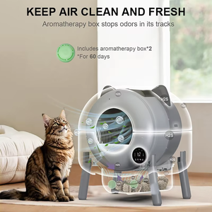 Kotak Pasir Kucing Otomatis OEM dengan Pembersihan Sendiri, Dikendalikan Aplikasi Pintar, Bebas Bau, Kapasitas Besar, Pemasok Grosir - Product Image 4