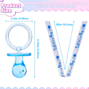 Mini sucettes en acrylique mignonnes 24 pièces pour baby shower, révélation du sexe, faveurs de fête pour fille et garçon, vente à chaud - Product Image 4
