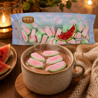 Offre Spéciale – Guimauves en forme de tranches de pastèque, 138g, saveur pastèque, rose et vert, moelleuses et gonflées, vente en gros pour les fêtes estivales
