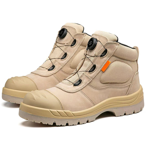 Bottes de sécurité tactiques SFA3 mi-montantes en cuir beige, semelle anti-perforation, vente en gros, toutes saisons, pour l'extérieur - Product Image 6