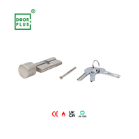 Doorpuls 60mm Laiton Style Euro Cylindres de serrure de sécurité pour porte ouverte simple avec clé et tour de pouce