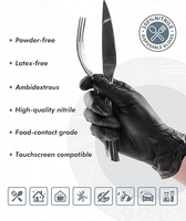 Cuisine Nettoyage Industriel Tatouage Salon De Beauté Sans Latex Sans Poudre 100PCS Boîte Pleine Texturé 4 Mil Nitrile Gants Jetables