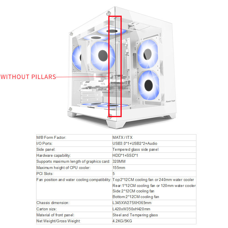 Blanco (L:345mm) Sin pilares