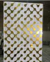 Panneau mural 3D moderne en PVC ignifuge et imperméable, couleur populaire, feuille de marbre UV pour décoration murale intérieure