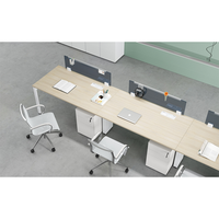 Mobilier de bureau modulable personnalisé espace ouvert 2 4 6 8 places bureau poste de travail pour le personnel