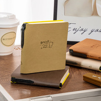10*8,5CM PU Notizbuch mit Blanko-Innenseiten Tragbares Taschenformat Niedliches und Schlichtes Design Journal Unternehmens- und Persönlich Anpassbares LOGO