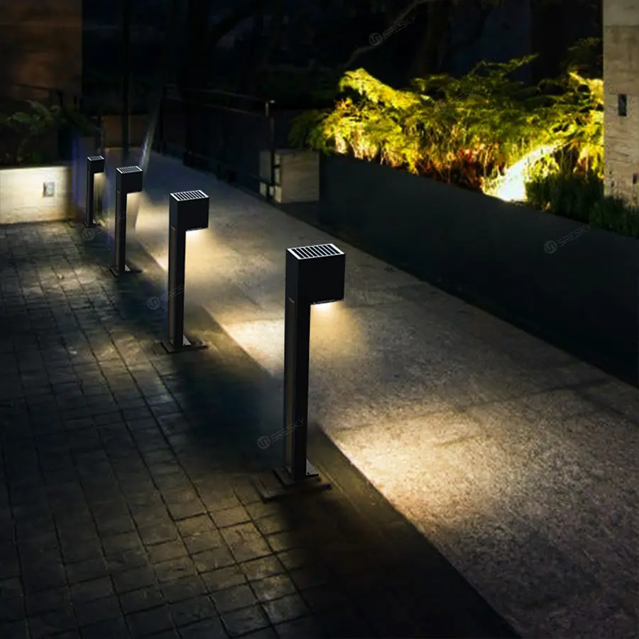 Nuovo prodotto impermeabile giardino esterno solar powered led paletto luminoso luci