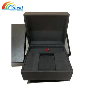 Unique Luxury OEM Factory <b>Black</b> Matte Lacquer Branded Wooden Watch <b>Box</b>,Watch Packaging <b>Box</b> With Custom Logo for Watch - Product Image 4