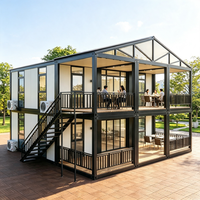 Maisons familiales de luxe modulaires préfabriquées détachables à deux étages de 20 pieds avec structure en acier isolée OEM/ODM