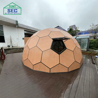 Cadre alliage d'aluminium Hexagonal de luxe, Camping en plein air, hiver, maison Igloo, hôtel, grande tente géomantique en verre