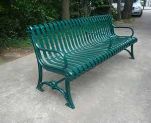 مقعد مقعد حديقة خارجي من Gavin بإطار من الحديد الزهر ومقاعد فولاذية حضرية مصنعة في Guandong - Product Image 4