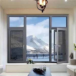 Năng lượng hiệu quả 6 cấp áp lực gió kháng 9 cấp casement Windows đôi kính hợp kim nhôm cho biệt thự phòng tắm - Product Image 3