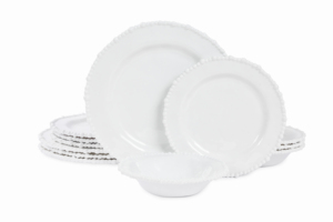 Service de table <span class=keywords><strong>en</strong></span> mélamine élégant à bord perlé <span class=keywords><strong>pour</strong></span> la maison, la cuisine, les repas <span class=keywords><strong>en</strong></span> famille, usage quotidien, occasions décontractées, <span class=keywords><strong>vaisselle</strong></span> de restaurant - Product Image 2