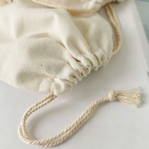 Small CanvaAdjustable Custom Size 19cm*28cm Drawstring Canvas <b>Bag</b> Custom Draw <b>String</b> Cord Accessory Custom Color Draw <b>String</b> <b>Bag</b> - Product Image 3
