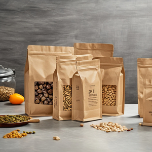 Prácticas bolsas <span class=keywords><strong>de</strong></span> pie desechables personalizadas para dulces, bolsas <span class=keywords><strong>de</strong></span> papel para alimentos, embalaje Kraft impreso sellable - Product Image 4