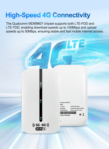 Router WiFi 4G LTE Inalámbrico Portátil con Ranura Nano SIM, Carga USB C, <span class=keywords><strong>Velocidad</strong></span> de 150 Mbps, Diseño Compacto y Portátil para el Hogar o Viajes - Product Image 2