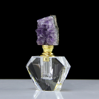 Cadeau de mariage de luxe parfum en cristal huile essentielle 1ml/3ml bouteille pierre d'agate naturelle améthyste pierres précieuses bouteilles de parfum vides