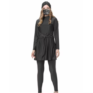 Maillots de bain islamiques pour femmes, très demandés, couleur personnalisée, une pièce, coupe haute, imprimé devant, burkinis musulmans, Spandex/Nylon respirant - Product Image 4